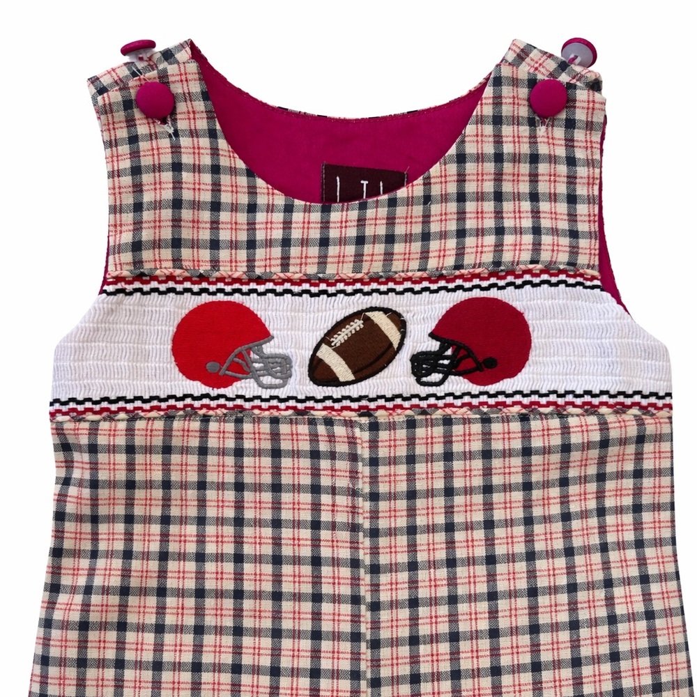 Lil Cactus Smocked Football Longall 18–24 Months